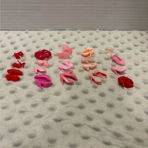 Vintage Barbie Doll Shoe Set - Red and Pink - 15 pairs